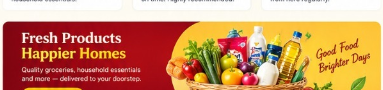 Fresh Products Happier Homes Promotional Banner